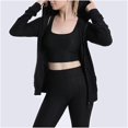 thumbnail image 4 of Gibobby Conjunto de pantalones de yoga Trajes de entrenamiento para mujeres Conjuntos de mallas de yoga de cintura alta con sujetador deportivo sin costuras d(Negro,G), 4 of 5