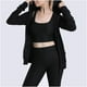 thumbnail image 4 of Gibobby Conjunto de pantalones de yoga Trajes de entrenamiento para mujeres Conjuntos de mallas de yoga de cintura alta con sujetador deportivo sin costuras d(Negro,XL), 4 of 5