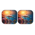 thumbnail image 7 of Windshield Sun Shade, Underwater Plant Dolphin Foldable Car Sun Shade Windshield for Front, 2 Pieces, 7 of 7