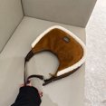 thumbnail image 2 of Bolso de hombro con forma de media luna para mujer, bolso informal con cierre de cremallera, bolso de viaje para mujer, 2 of 8