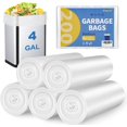 thumbnail image 2 of Small Trash Bags, SHAANXIXIAN 4 Gallon Trash Bag/Small Garbage Bags, Strong Wastebasket Liners for Bathroom Bedroom Office Trash Can, Clear 200 Counts, 2 of 3