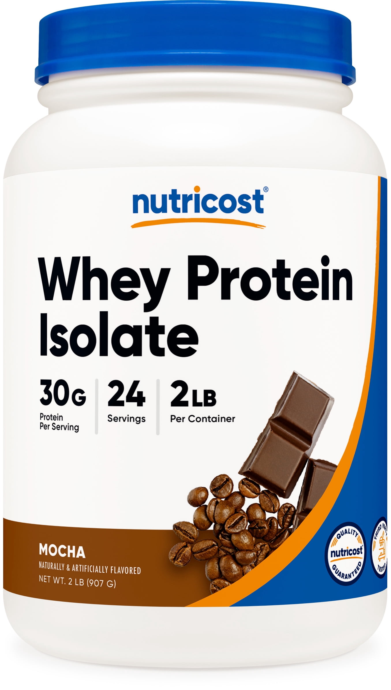 Nutricost Whey Protein Isolate Powder (Mocha) 2LBS - Non-GMO & Gluten-Free