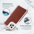 thumbnail image 6 of iHome Magnetic Vegan Leather Velo Case, Ultra Slim Shock-Absorbing Protective Case, MagSafe Compatible for iPhone 12 Pro Max, Brown, 6 of 8