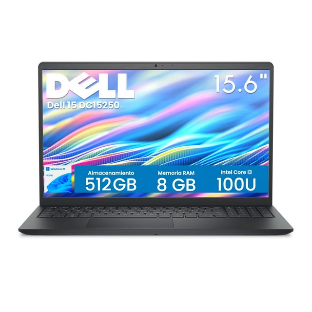 Laptop Dell 15 DC15250 Intel Core C3-100U 6C 8GB RAM 512GB SSD 15.6" FHD Windows 11 Negro