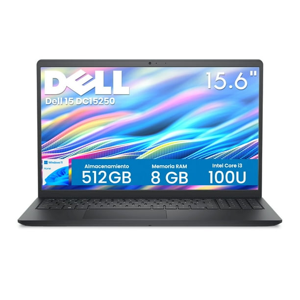Laptop Dell 15 DC15250 Intel Core C3-100U 6C 8GB RAM 512GB SSD 15.6" FHD Windows 11 Negro