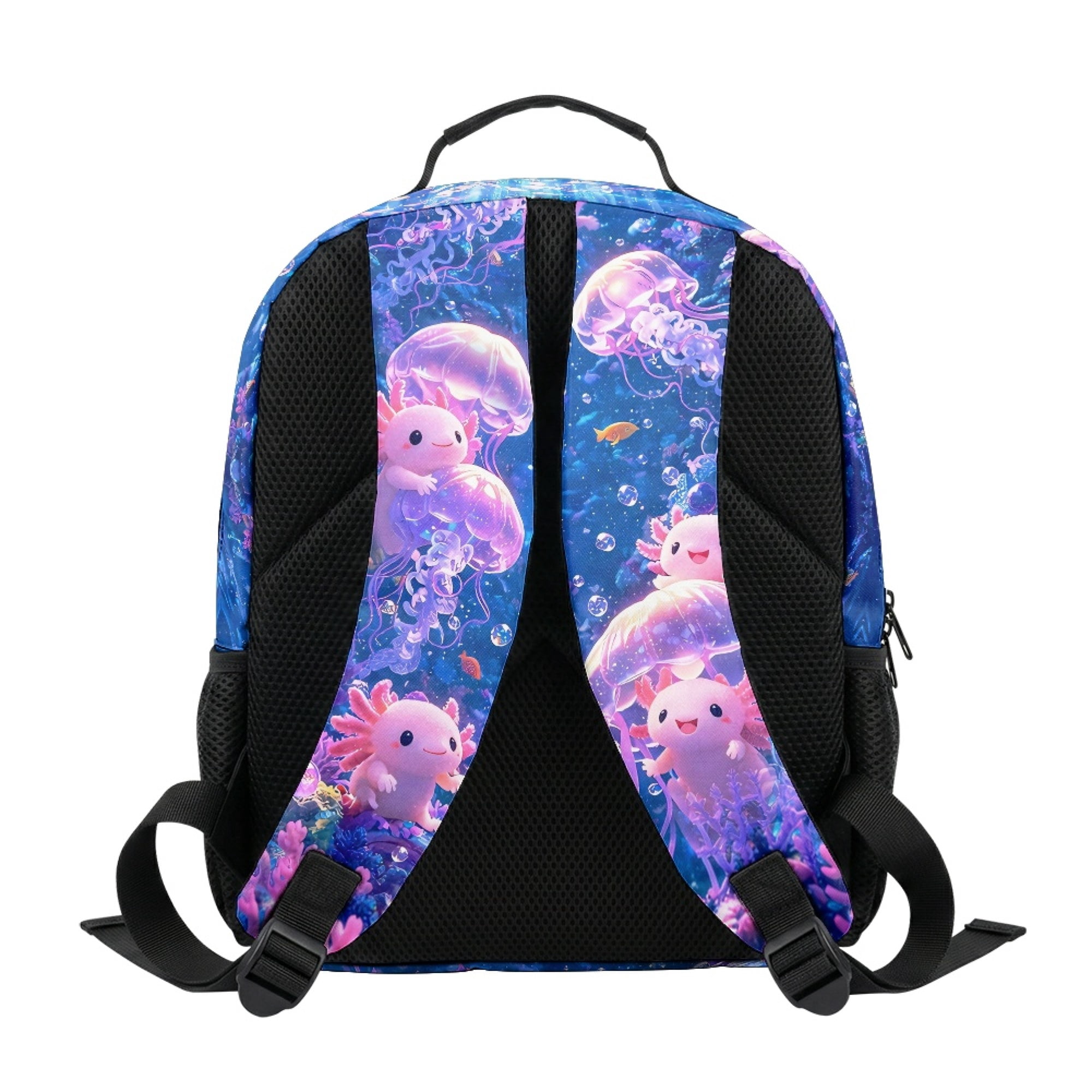 Chririnla Axolotl Underwater Theme Toddler Backpack for Boys, Polyester Fabric Lightweight Preschool Toddler Backpack for Travel Kindergarten