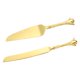 thumbnail image 1 of Juego de corte de pasteles Uxcell para bodas, juego de cuchillo y servidor de pasteles para regalo (pajarita), 1 of 1