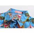 thumbnail image 3 of SSLR Big Girls Santa Claus Button Down Hawaiian Shirts Tropical Ugly Christmas Shirt, 3 of 8