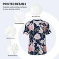 thumbnail image 3 of KLL Rose Flowers for Men's Baseball Shirts,Short Sleeve Casual Shirts Button Down Shirt for Men Beach Summer Wedding Shirt-4X-Large, 3 of 7