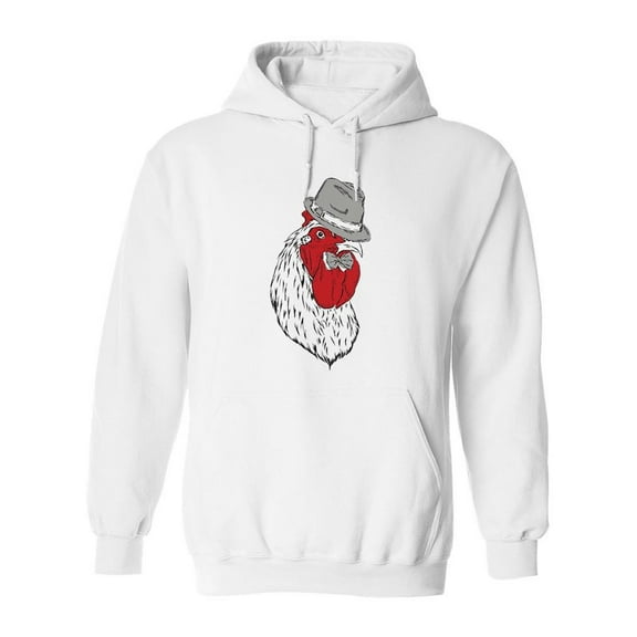 Cock In A Hat Hoodie Men -Image by Shutterstock, Male XX-Large