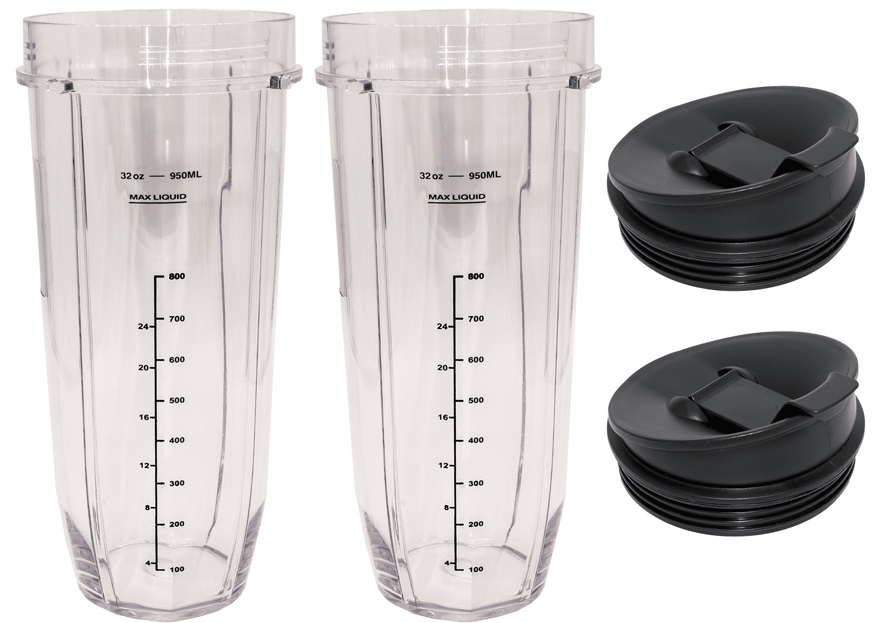 32Oz Replacement Blender Cups For Ninja With Sip & Seal Lids, Blender  Replacement Parts For Ninja, Blender Replacement Cups With Nutri Ninja Auto  Iq Cups Series Blenders(2 Pack) – CaliGalaxy