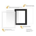 thumbnail image 2 of 16x23 Frame White With Black Picture Mat For 16x23 Photo - White 19x25 Frame To Display Print or, 2 of 5