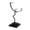 Black, variant on Dserhfy Moon Faux Crystal Display Holder Heavy Duty Metal Faux Gems Natural Stone Show Stand Home Office Desktop Decoration