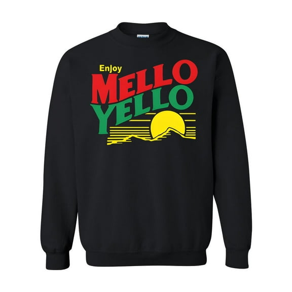 Mellow Yellow 80s Retro Enjoy Drink Vintage Style Sweatshirt
