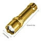 thumbnail image 3 of Outdoor LED Flashlight 100,000 Lumens Super Bright Rechargeable | Telescopic Zoom | 3 Modes | IPX8 Waterproof | Aluminum Alloy Durable Torch | 800mAh Battery | 10.5x2.5cm | Gold, 3 of 8
