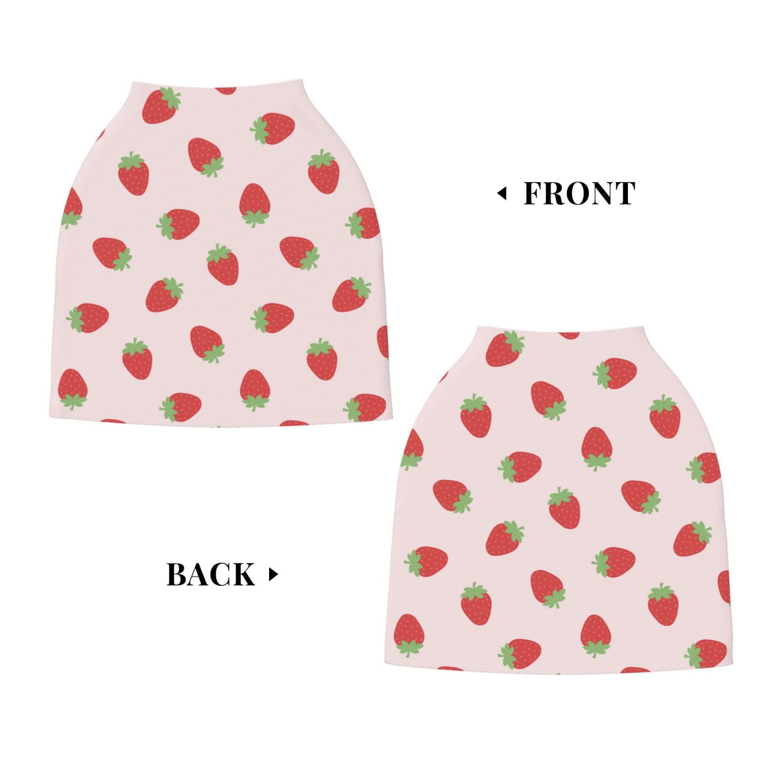 Fotbe Strawberry Pattern Car Seat Covers for Babies, Nursing Breastfeeding Cover Infant Carseat Canopy, Soft Stretchy Carrier Cover