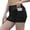 Black, variant on SOFTCCLO Running Shorts for Women Cycling Athletic Shorts Lined Loose Breathable Running Womens Shorts Army Green L