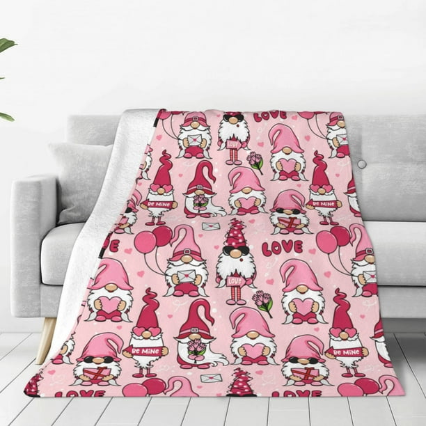 Balery Garden Gnomes Manta de Felpa Suave y Acogedora – Cobija de Franela Aterciopelada para Cama, Lavable y Cálida para Sofá, Mascotas, Transpirable-40"x30"