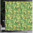 thumbnail image 3 of Ambesonne Jungle Shower Curtain, Tropic Forest Foliage Leaves, 69"Wx84"L, Olive Green Brown, 3 of 4
