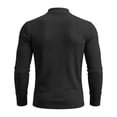 thumbnail image 5 of TOUMENY Men Sweater High Neck Long Sleeve Solid Slim Fit Casual Pullover Winter Knitted Comfortable Workwear Tops Black S, 5 of 7