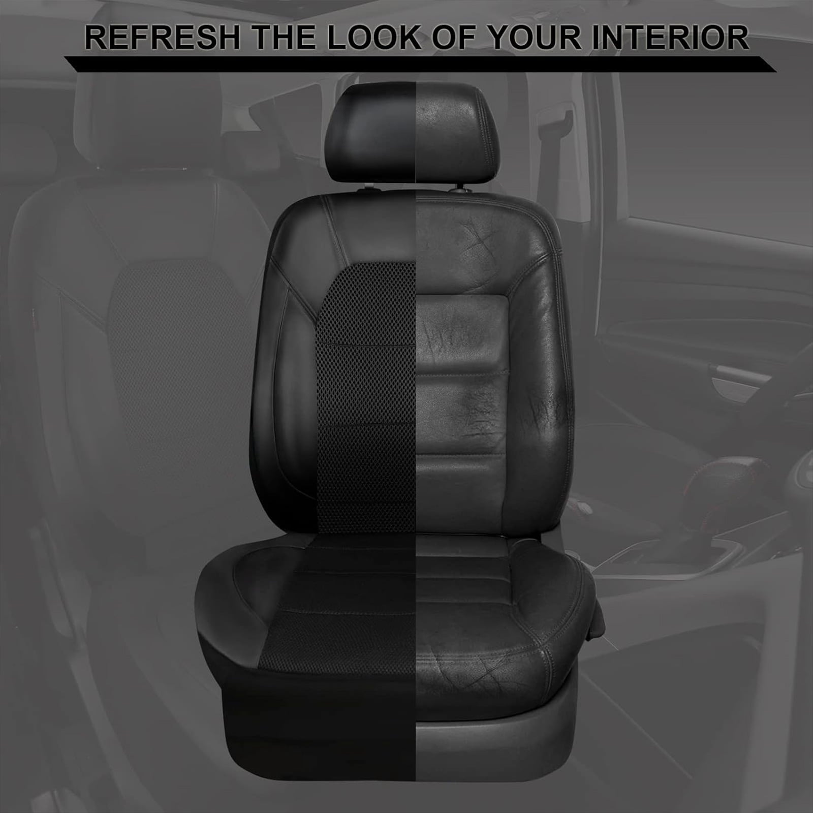 CAR GRAND Leather car seat covers air mesh breathable universal fit airbag compatible car, SUV, truck and van
