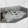 thumbnail image 6 of Inhale Exhale Soft Flannel Fleece Throw Blanket, Hippie Life Health Breath Calligraphy Balance of Life Mentalcare, Cozy Plush for Indoor and Outdoor Use, 70" x 90", Black and White, by Ambesonne, 6 of 6