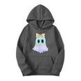 thumbnail image 4 of cocolona Womens Halloween Hoodie Long Sleeve Drawstring Graphic Sweatshirts Fall Winter Casual Loose Pullover Tops Halloween Sweatshirts, 4 of 4