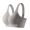 thumbnail image 3 of Everyday Bras for Women Woman Sports Bar Sports Bra for Big Busted Women Sports Bra for Running Sports Bras Women Womens Bras Push up Front Closure Long Lined Sports Bra Small Sports Bra Grey M, 3 of 7