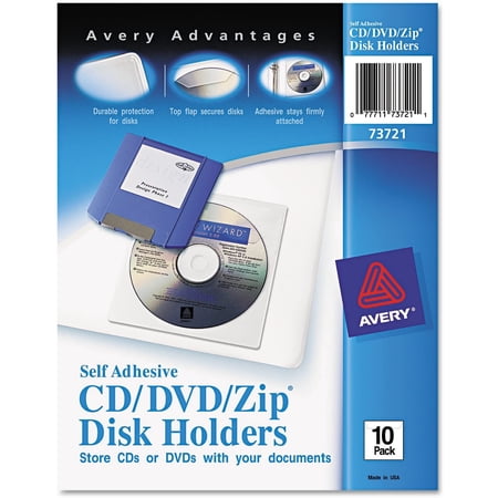 Avery Self-Adhesive CD/DVD/Zip Pockets, Pack of 10 (73721) | Walmart Canada
