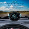 thumbnail image 2 of P24 Car OBD2 GPS Dual System HUD Head Up Display Digital Speedometer,Slope Meter Accelerometer Ambient Light RPM Water Temperature Overspeed Alarm for Most Vehicles After 2008, 2 of 9