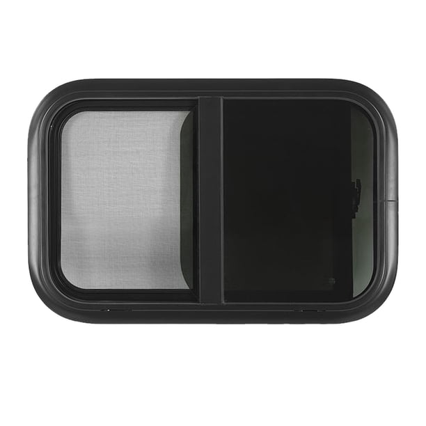 RV, Ventana Deslizante De La Esquina Redonda De aleación De Aluminio, Ventana Deslizante De Vidrio Templado Con Red