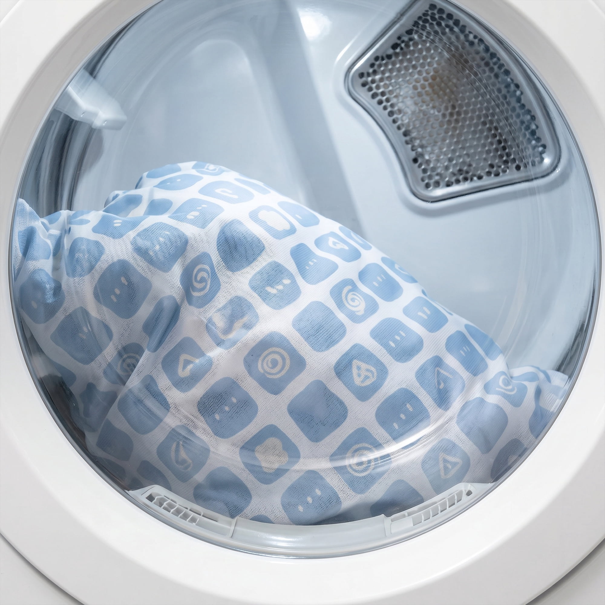 Unique Bargains 2Pcs Mesh Laundry Bags for Delicates Protect Garments Blue 23.6" x 23.6"