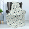thumbnail image 4 of Cartoon Soft Flannel Fleece Throw Blanket, Childish Pattern with Repetitive Unicorns Moon Stars and Spots, Cozy Plush for Indoor and Outdoor Use, 50" x 70", Multicolor, by Ambesonne, 4 of 5