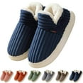thumbnail image 2 of Xijirk Women's Cozy Winter Slippers Closed Back Vertical Ridged Flat Base Sole Indoor Slippers,7, 2 of 5
