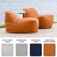 thumbnail image 4 of Big Joe Luft Outdoor Patio Chair, Lightweight Bean Filling, Silicone Leather, Honey Sand, 4 of 8