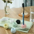 thumbnail image 5 of Mini Ceramics Handmade Toothbrush Holders,Creative Candy Colors Couple Toothbrush Stand for Bathroom Dressing Table Desktop Ornament Decor, 5 of 6