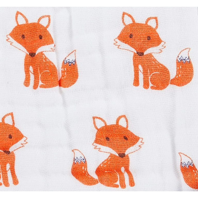 Hudson Baby Infant Boy Muslin Tranquility Quilt Blanket Foxes