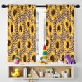 thumbnail image 5 of Blackout Kids Curtains,Beige Leopard Sunflower Pattern Childrens Insulated Curtains Set Of 2,Bedroom Essentials,Toddler Room Decor 42"x54", 5 of 5