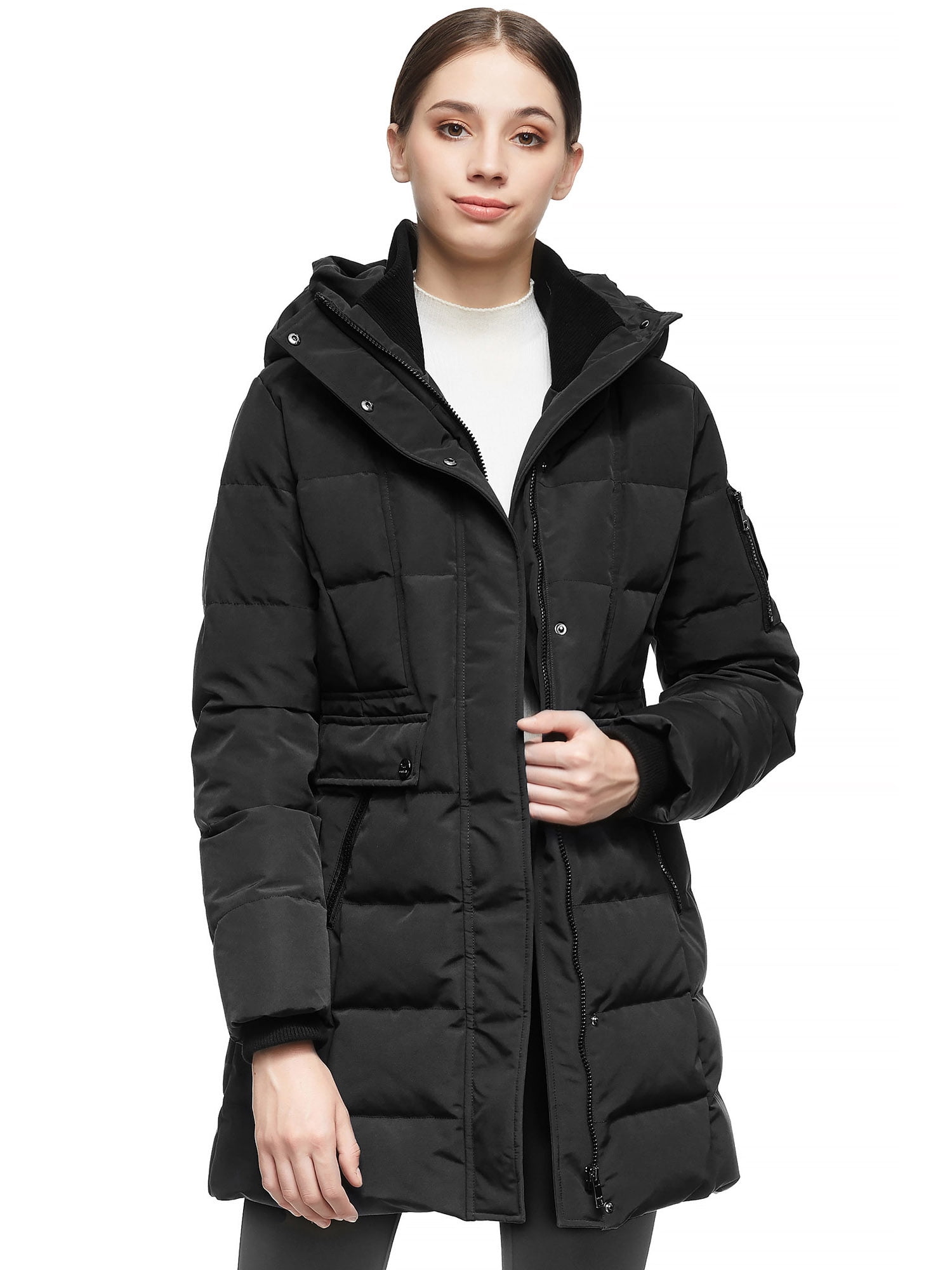 quilted mid length jacket