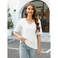 thumbnail image 6 of Fashion Solid Color Women Summer Casual Top Office Blouse, 6 of 6