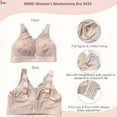 thumbnail image 4 of BIMEI Women Mastectomy Bra Breast Prosthesis with Pockets Wirefree Comfort Everyday Bra 2425,Pink,42B/C/D/E, 4 of 7