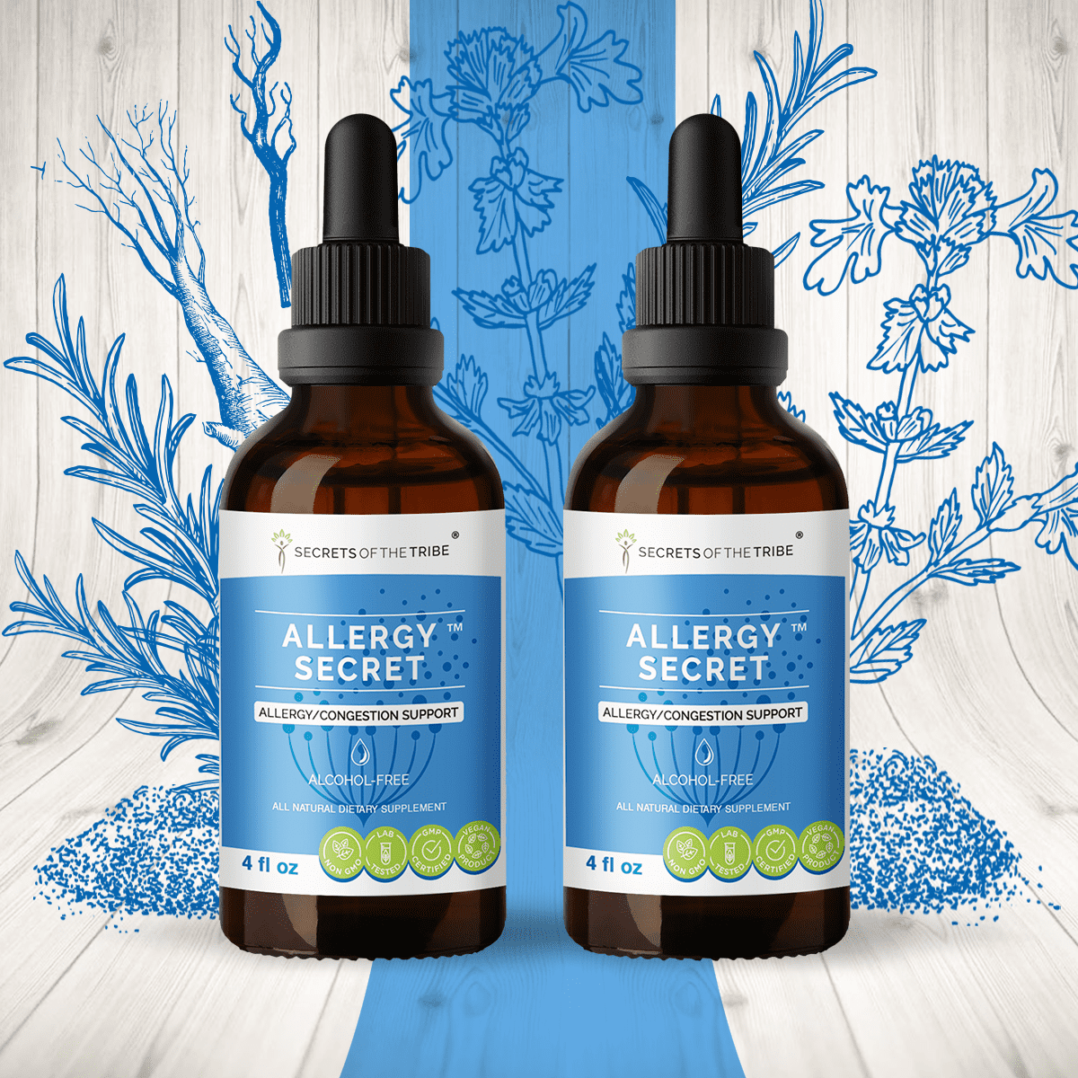 Allergy Secret AlcoholFREE Extract, Tincture, Glycerite Rosemary