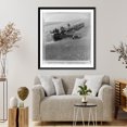 thumbnail image 4 of Historic Framed Print, Modern American harvesting the great western wheat fields - combined harvester, cutting, threshing and sacking, Walla Walla, Washington, 17-7/8" x 21-7/8", 4 of 9