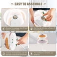 thumbnail image 4 of Table Lamps 3 Color 10 Way Dimmable LED Nightstand Lamp for Bedroom, Living Room, Home Office Pumpkins with Bows Medium, 4 of 7