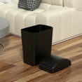 thumbnail image 4 of Sandmovie 3-Pack Garbage Can with Swing Top Lid, 4.5 Gallon Plastic Trash Bins, Black, 4 of 7