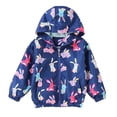 thumbnail image 2 of Pretxorve Kids Girls Boys Jacket Graphic Print Zip Up Hooded Windbreaker with Pockets Outerwear Sizes 1-9Y, 2 of 2