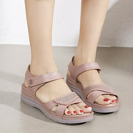 

VKEKIEO Open Toe Womens Heels High Heel Platform Pink