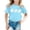 Sky Blue, variant on AWZXDE Girls Casual Printed Round Neck Short Sleeve Shirt T Shirt Comfortable Loose Fit Girls Tops For Daily Wear Blouse Grey,12-13 Years