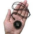 thumbnail image 5 of Shungite Organite Necklace Round, Hamsa Hand, 5 of 5