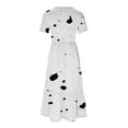 thumbnail image 4 of Midsumdr Womens Dresses Fashionable Short Sleeve Round-Neck Loose Summer Dress Floral Printed Boho Plus Size Swing Maxi Dress, 4 of 5